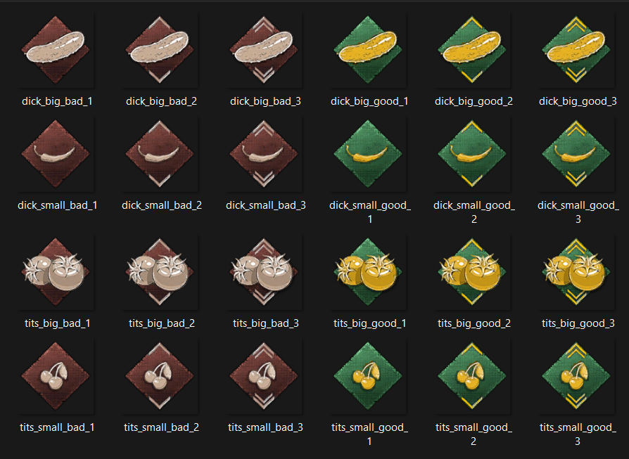 Carnalitas Alternative Body Trait Icons