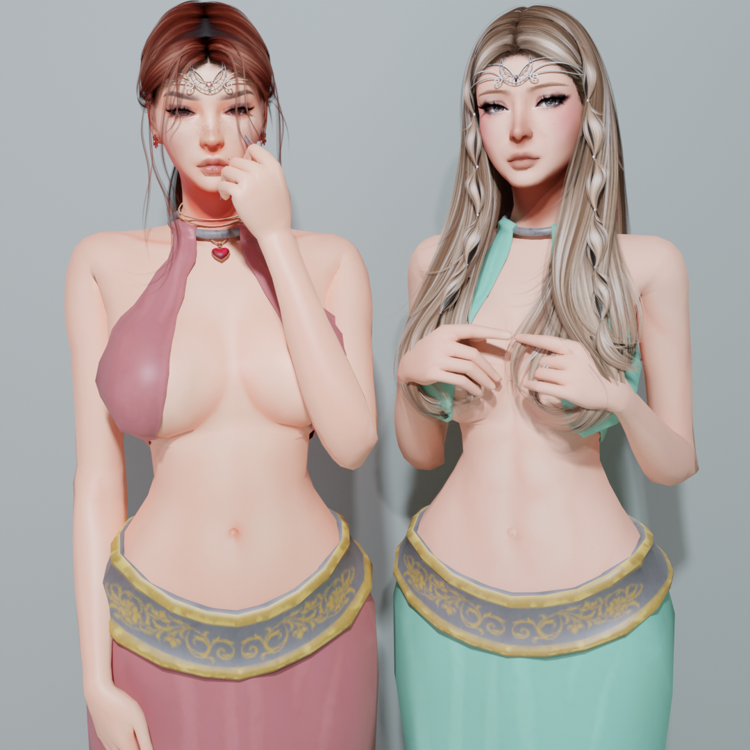 Sexy Fiery Hot Princess Ember and Amber