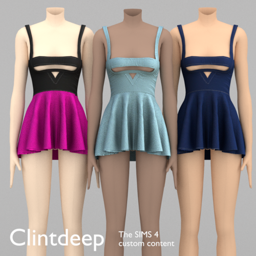 More information about "Clintdeep TS4 CC Maya Dress"