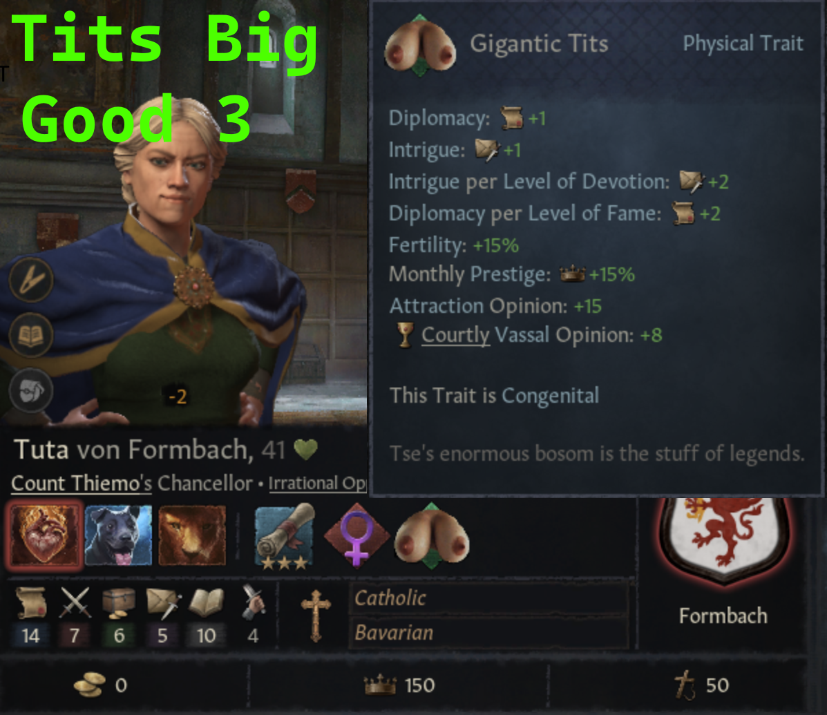 Alternative Traits and Icons for Carnalitas