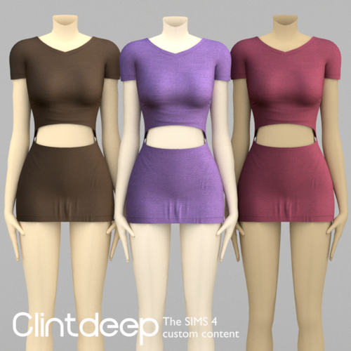 More information about "Clintdeep TS4 CC Audrey Mini Dress Cut-Out"