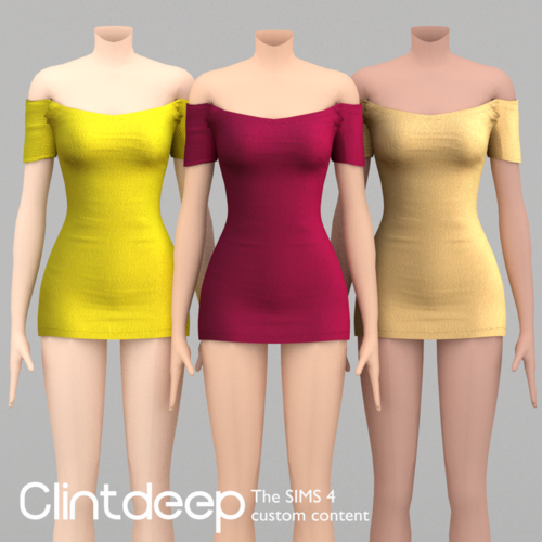 More information about "Clintdeep TS4 CC Jade Micro Short Sleeve Dress"