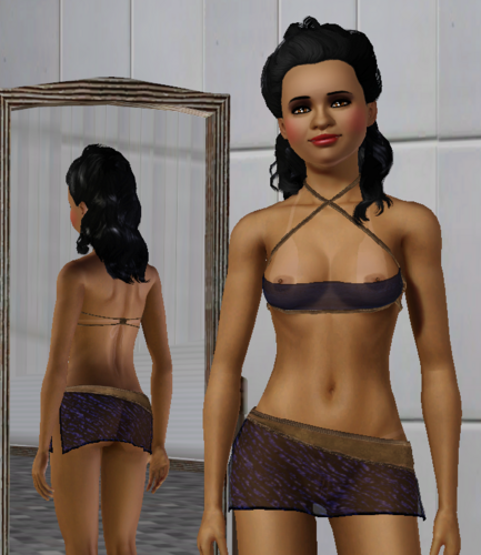 More information about "Female cross-strap Haulter Outfit"