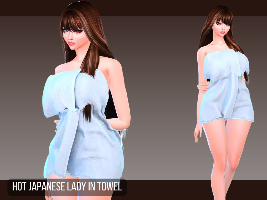 💘 Hot Japanese Lady in Towel 💘