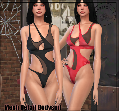 More information about "𓆩ꨄ︎𓆪Mesh Detail Bodysuit-Swimsuit𓆩ꨄ︎𓆪"