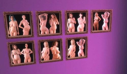 More information about "Naked Pregnant ladies in picture frame."