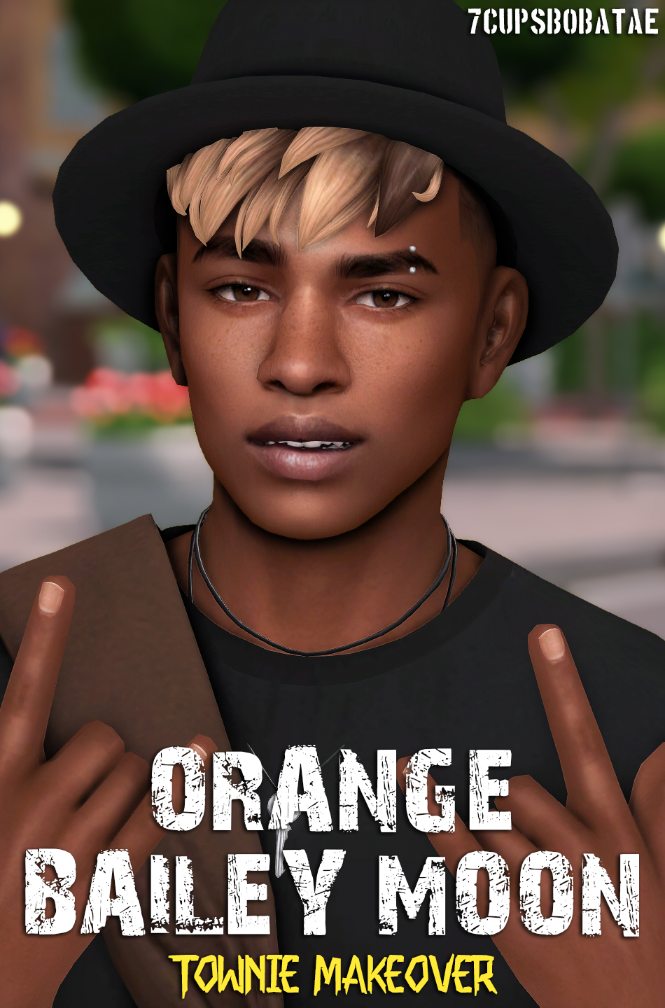 7Cupsbobatae - Orange Bailey-Moon Townie Makeover Sim Download