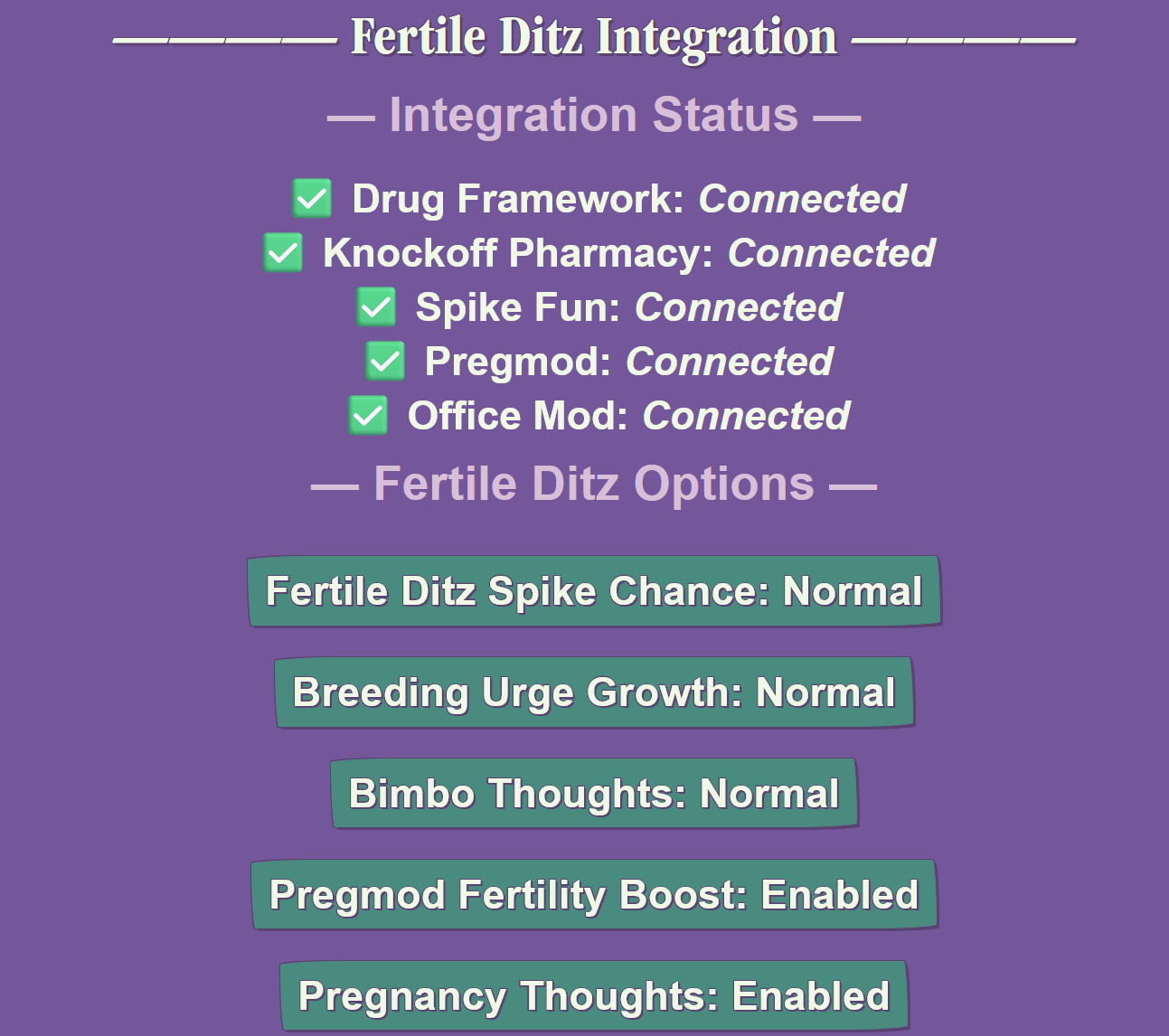 Fertile ditz pill