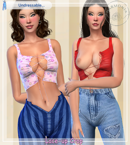 More information about "💗⃝Lace-up Crop Set"
