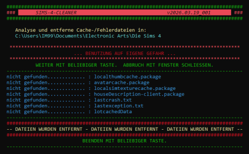 More information about "SIMS-4-CLEANER (MINIMAL)"