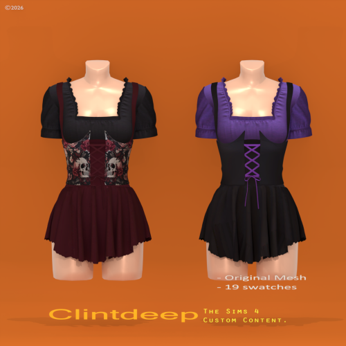 More information about "Clintdeep TS4 CC Jade Dress"