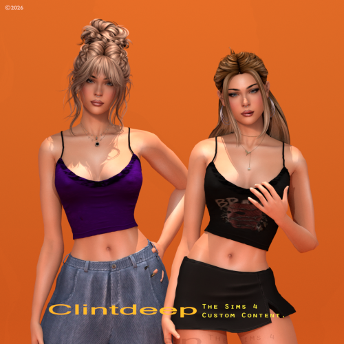 More information about "Clintdeep TS4 CC Valkyrie Strap Velvet Camisole Top"
