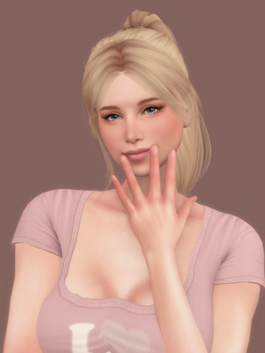 More information about "Western woman with a ponytail"
