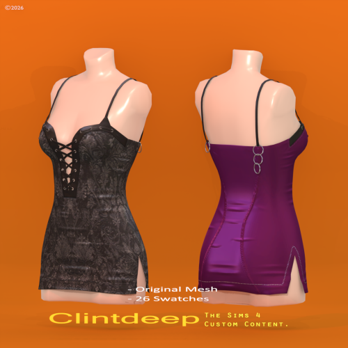 More information about "Clintdeep TS4 CC Kiara Synthetic Leather Mini Dress"