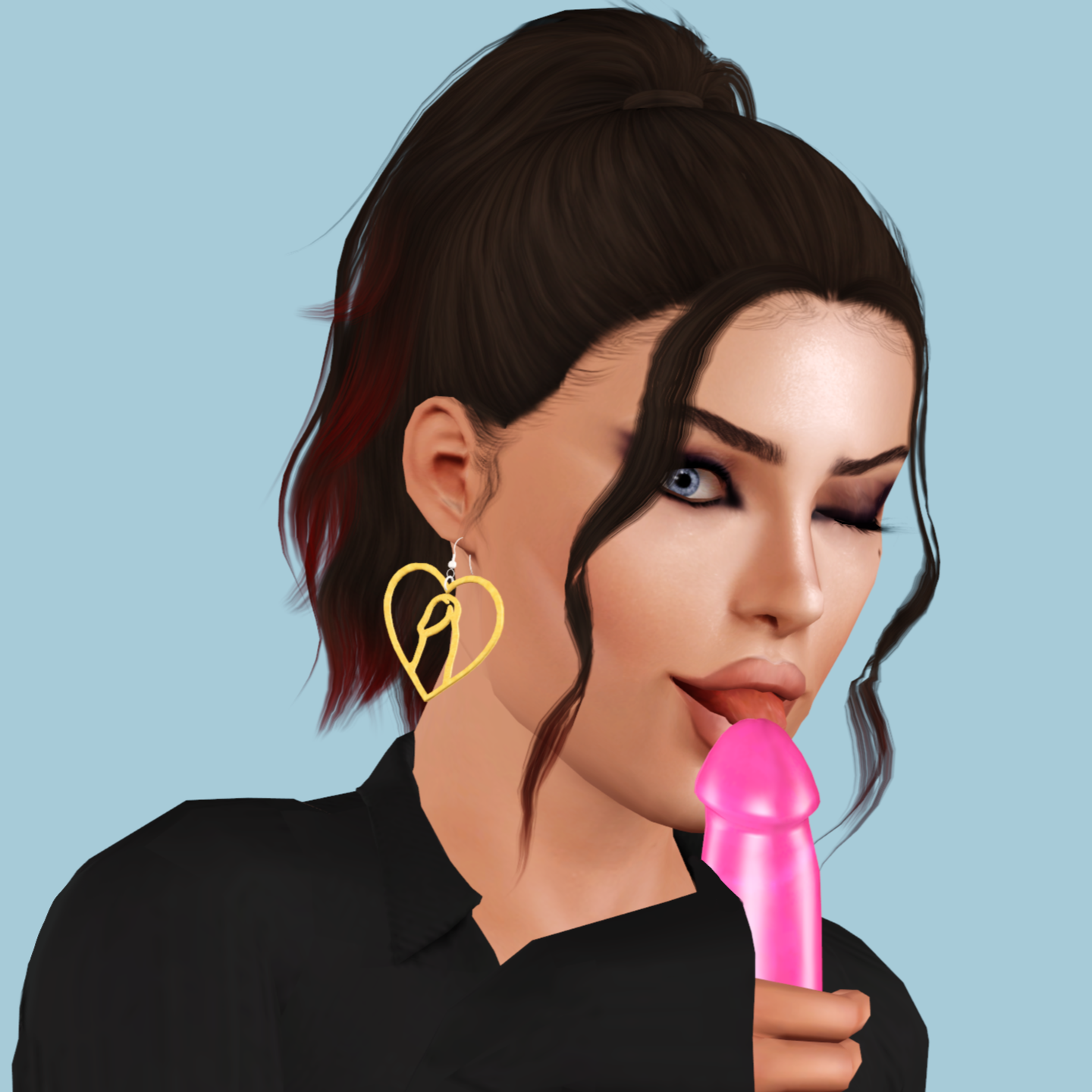 "I Heart Dick!" Hoop Earrings TF-EF