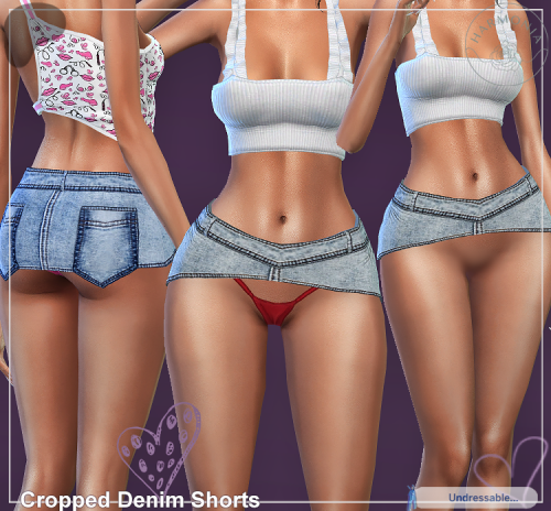 More information about "Cropped Open-front Denim Skirt"