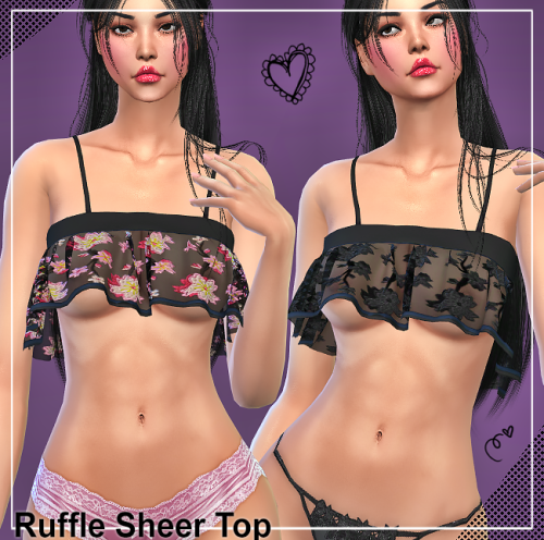 More information about "Ruffle Sheer Crop Top"