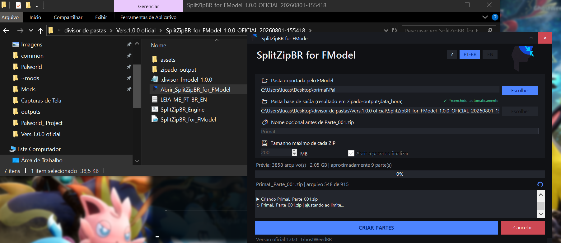 SplitZipBR for FModel | Automatic ZIP Splitter 📦