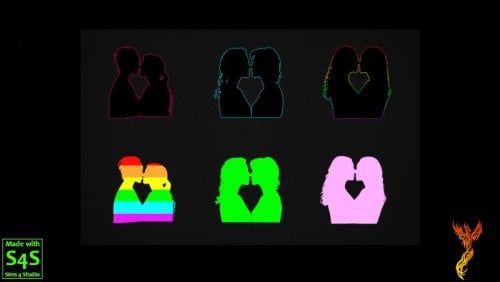 More information about "Women Hugging Neon Wall Lights"