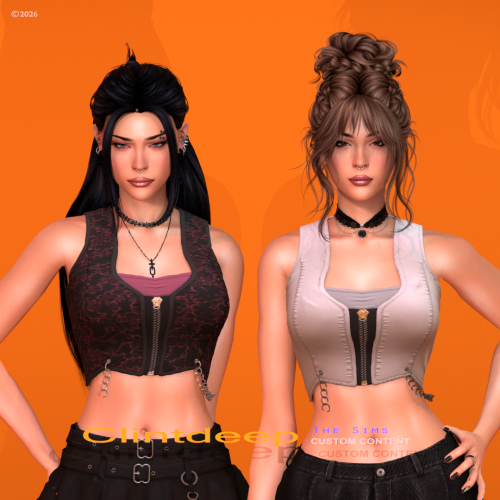 More information about "Clintdeep TS4 CC - Sarah Crop Top Vest"