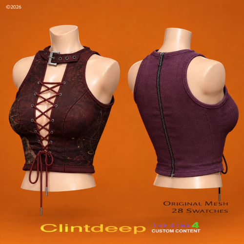 More information about "Clintdeep TS4 CC - Ashley Laceup Halterneck"