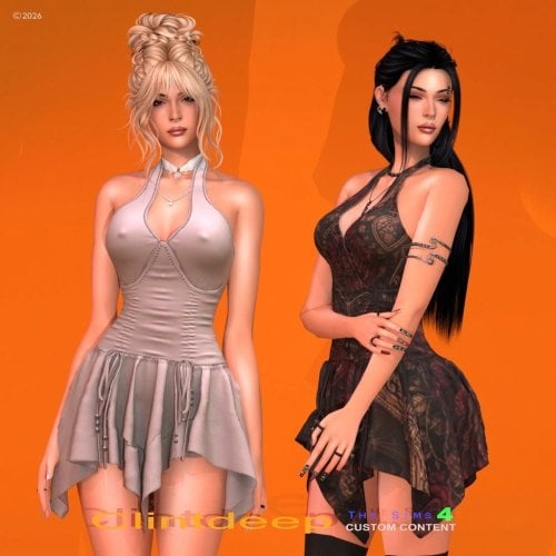 More information about "Clintdeep TS4 CC - Rylai Dress"
