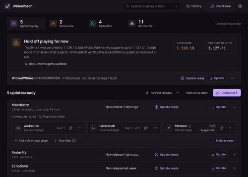 More information about "WhimWatch - A free and open-source updater for WickedWhims and WW Animations DIRECTLY from Creators"
