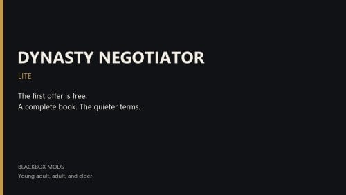 More information about "Negotiator Lite [The Sims 4]"
