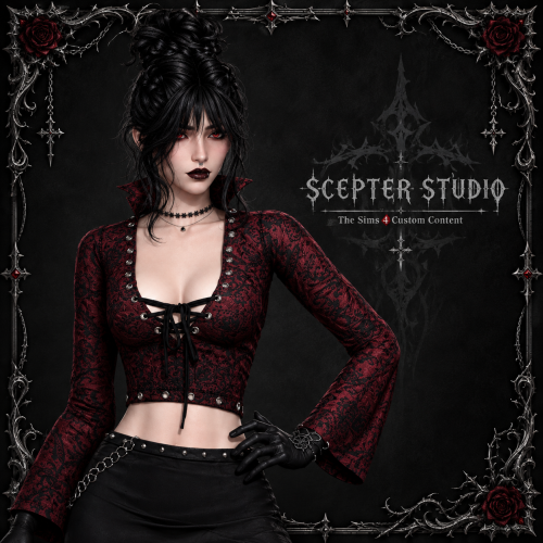 More information about "Lenore Long Sleeve Crop Top by Scepter"