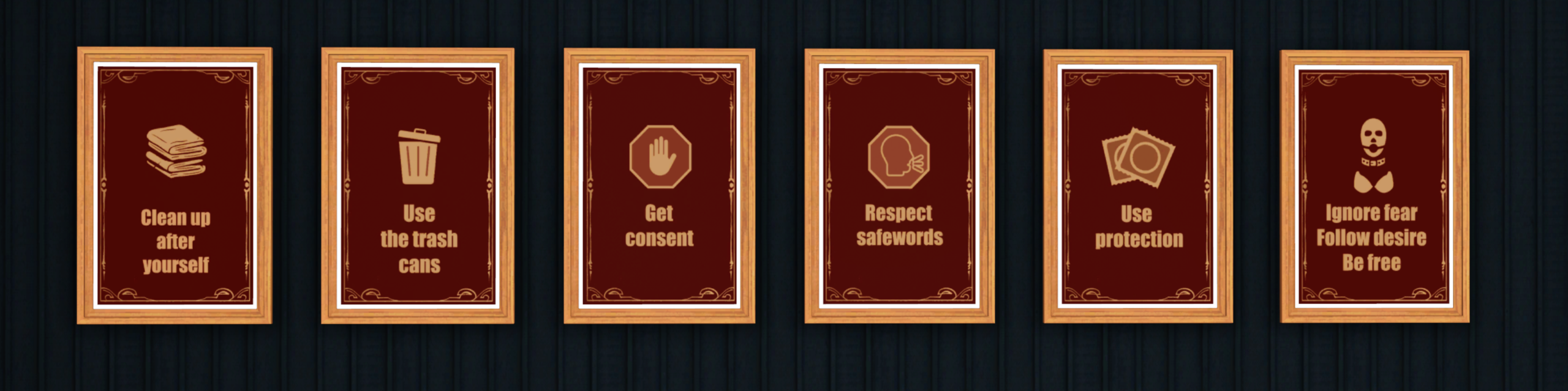 Hellraiser: Revival BDSM Club Rules Signs