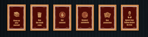 More information about "Hellraiser: Revival BDSM Club Rules Signs"