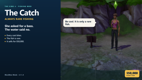 More information about "The Catch 1.1.4 — ALWAYS RARE FISHING [The Sims 4]"