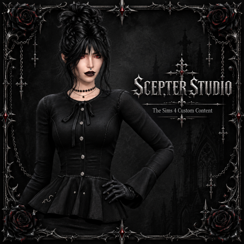 More information about "Raven Peplum Blouse by Scepter"