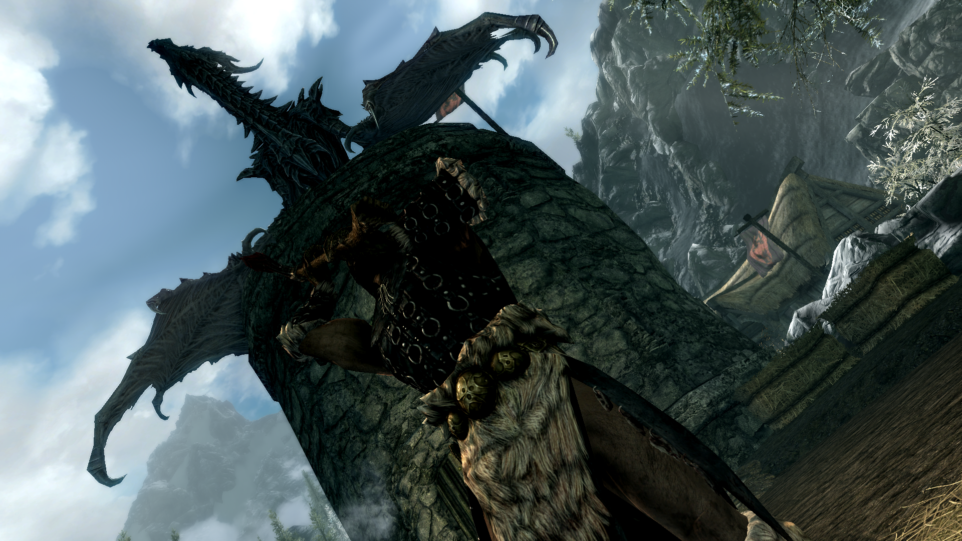 Drache spuckt Feuer Skyrim