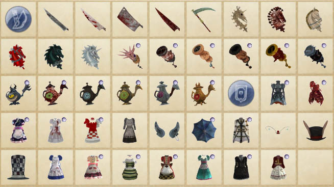 Alice Madness Returns Weapons 