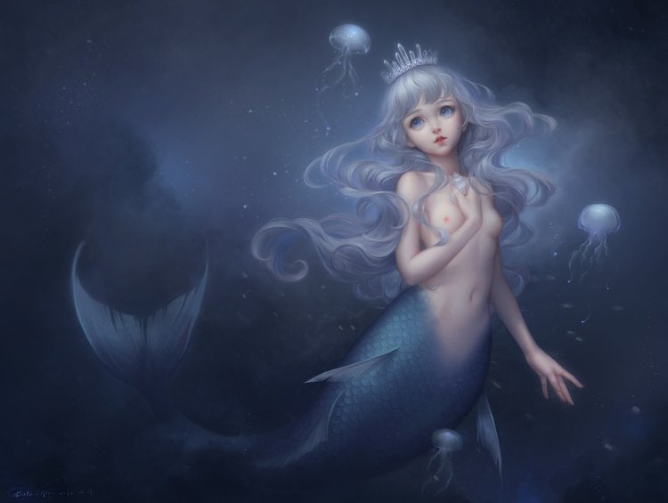 yande.re 377907 sample bain-henpen breast_hold mermaid monster_girl naked nipples tail.jpg