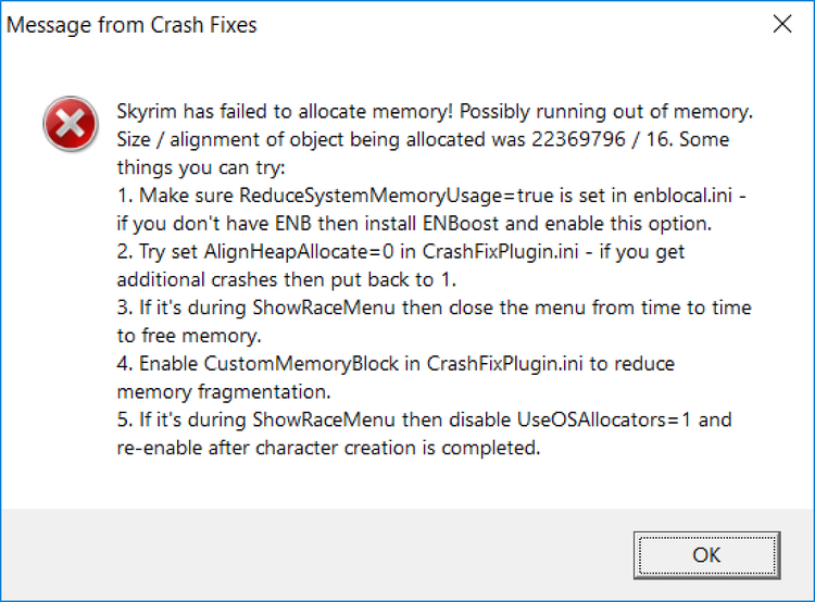 Skyrim crashes