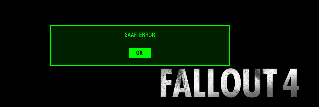 $AAF error on start - Fallout 4 Technical Support - LoversLab