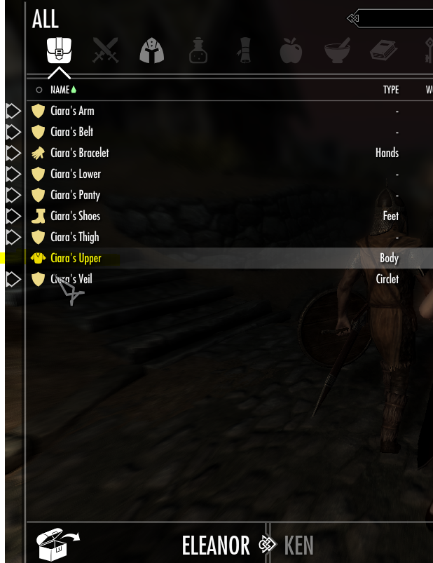 Does SKY_UI Support NPC Inventory Toggle Clothing Feature without