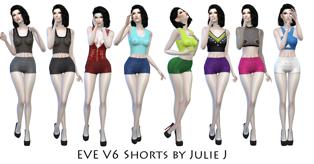 Eve V6 Shorts By Julie J Downloads The Sims 4 Loverslab