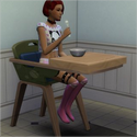 Adult Baby High Chair for The Sims 4
