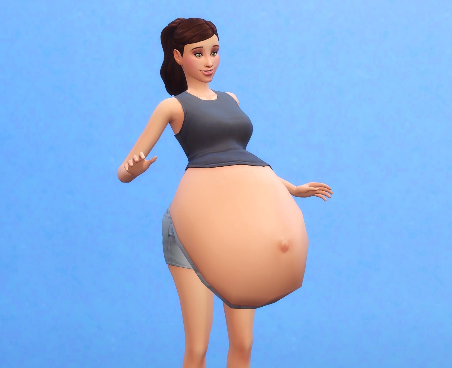 SIMS pregnant belly