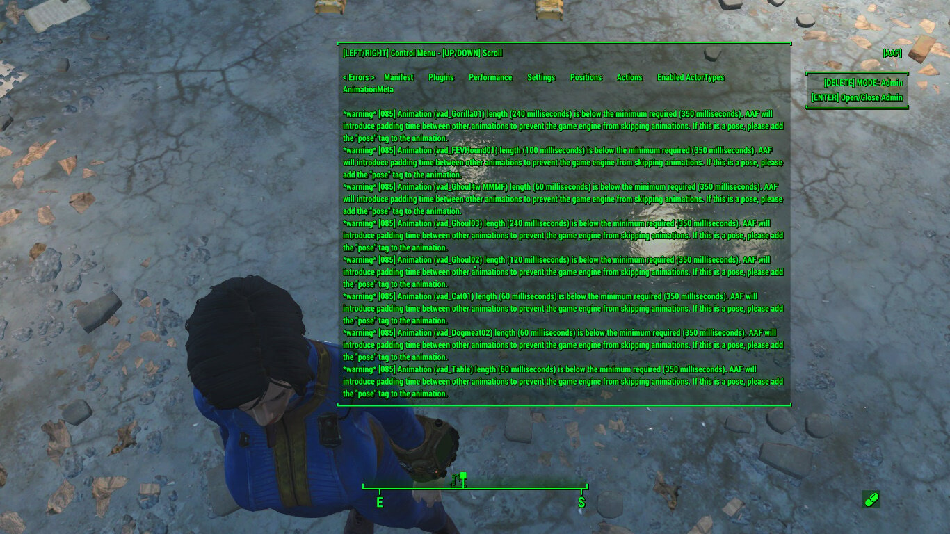 fallout 4 my character do nothing between sex and violate and any sex