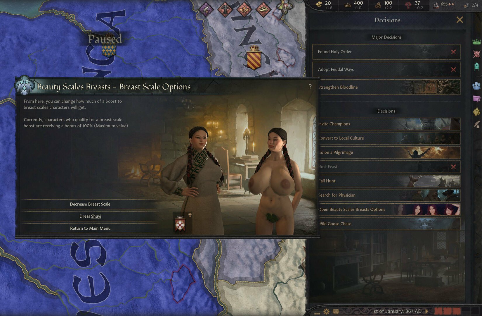 Mod Sjk Beauty Scales Breasts Crusader Kings 3 Loverslab 1275