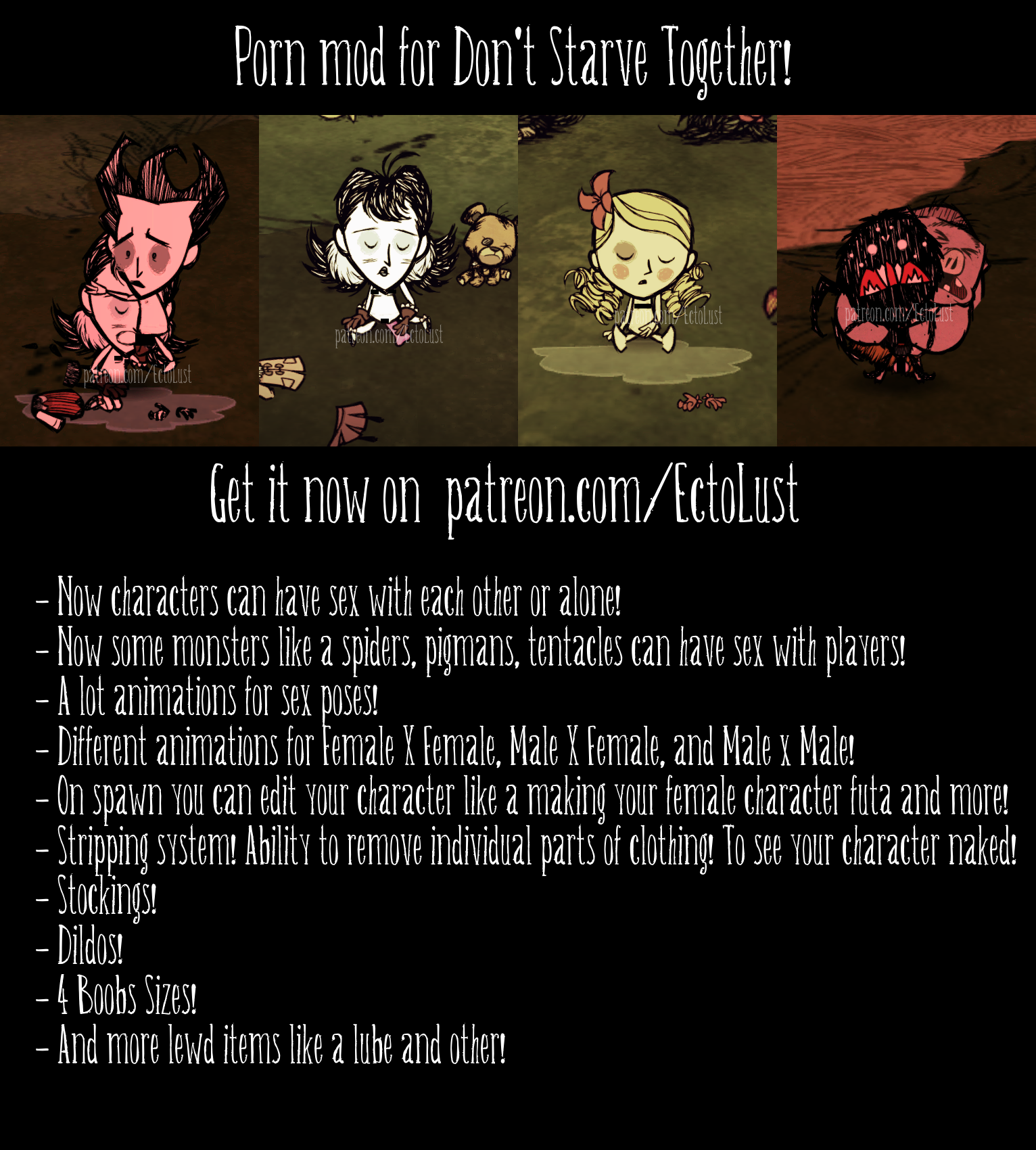 If Anyone Is Interested I Found An Open Source Sex Mod For Don T Starve