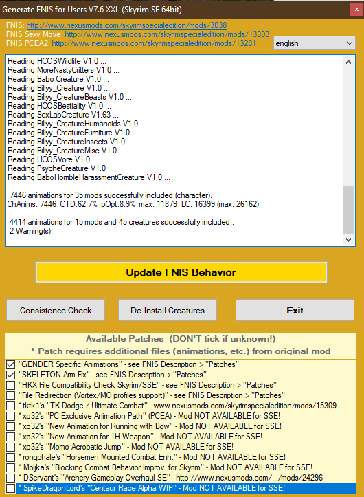 Fnis For Users Behaviors Generated