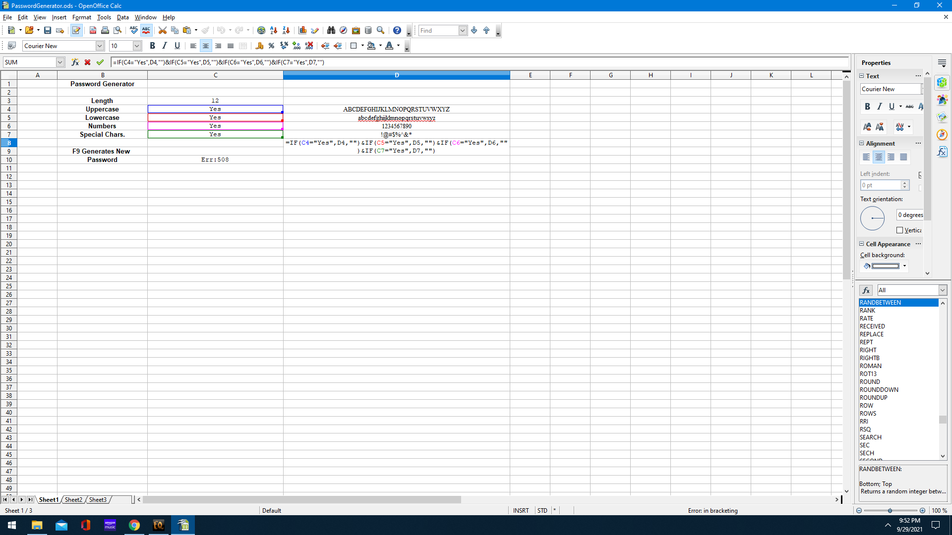 Some help with OpenOffice Calc, please - Off Topic - LoversLab