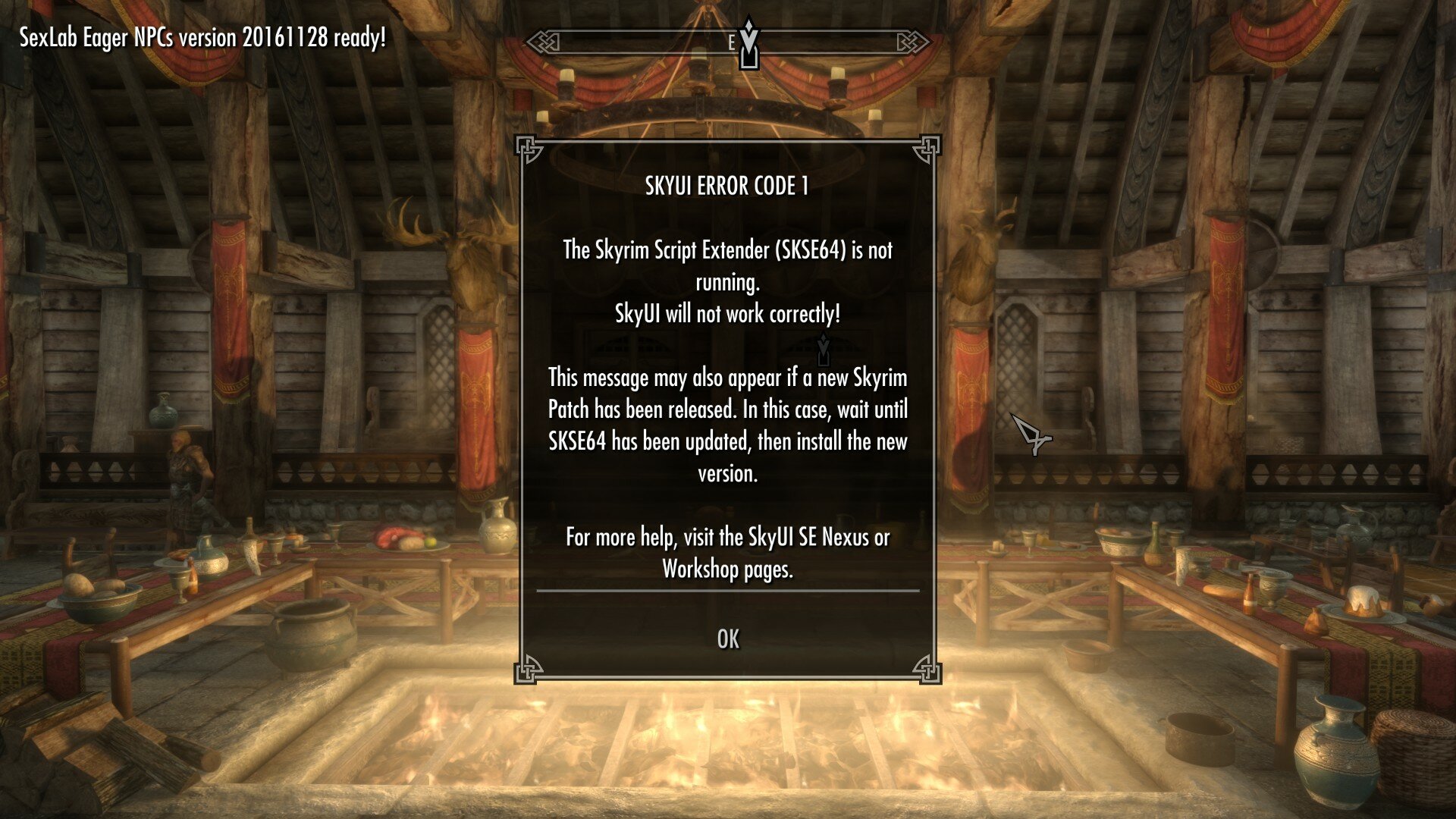 Skyrim se sexlab doesn't show sex scene