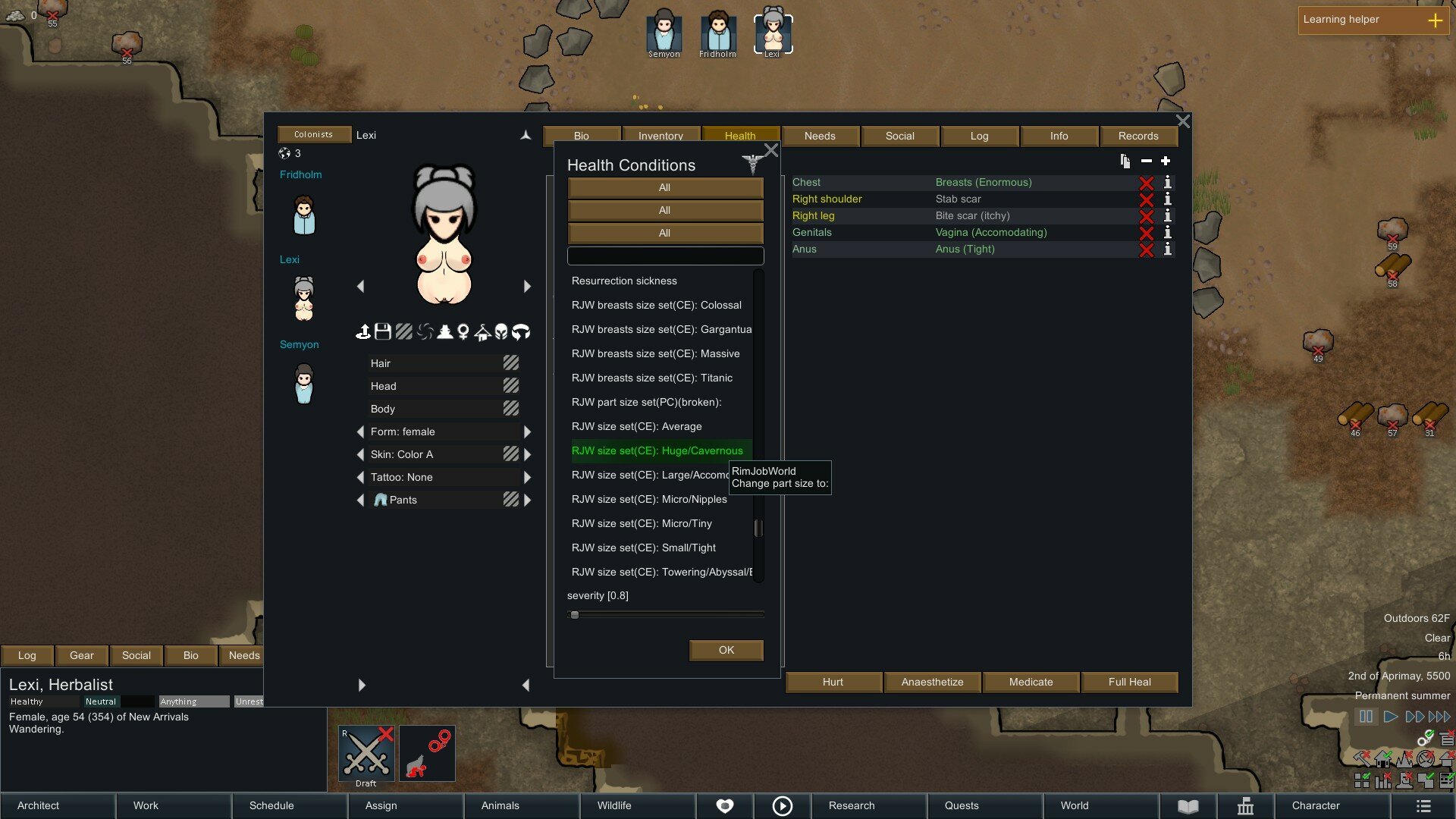 Sized Apparel For Rjw With Body Part Rendering Page 9 Rimworld Loverslab