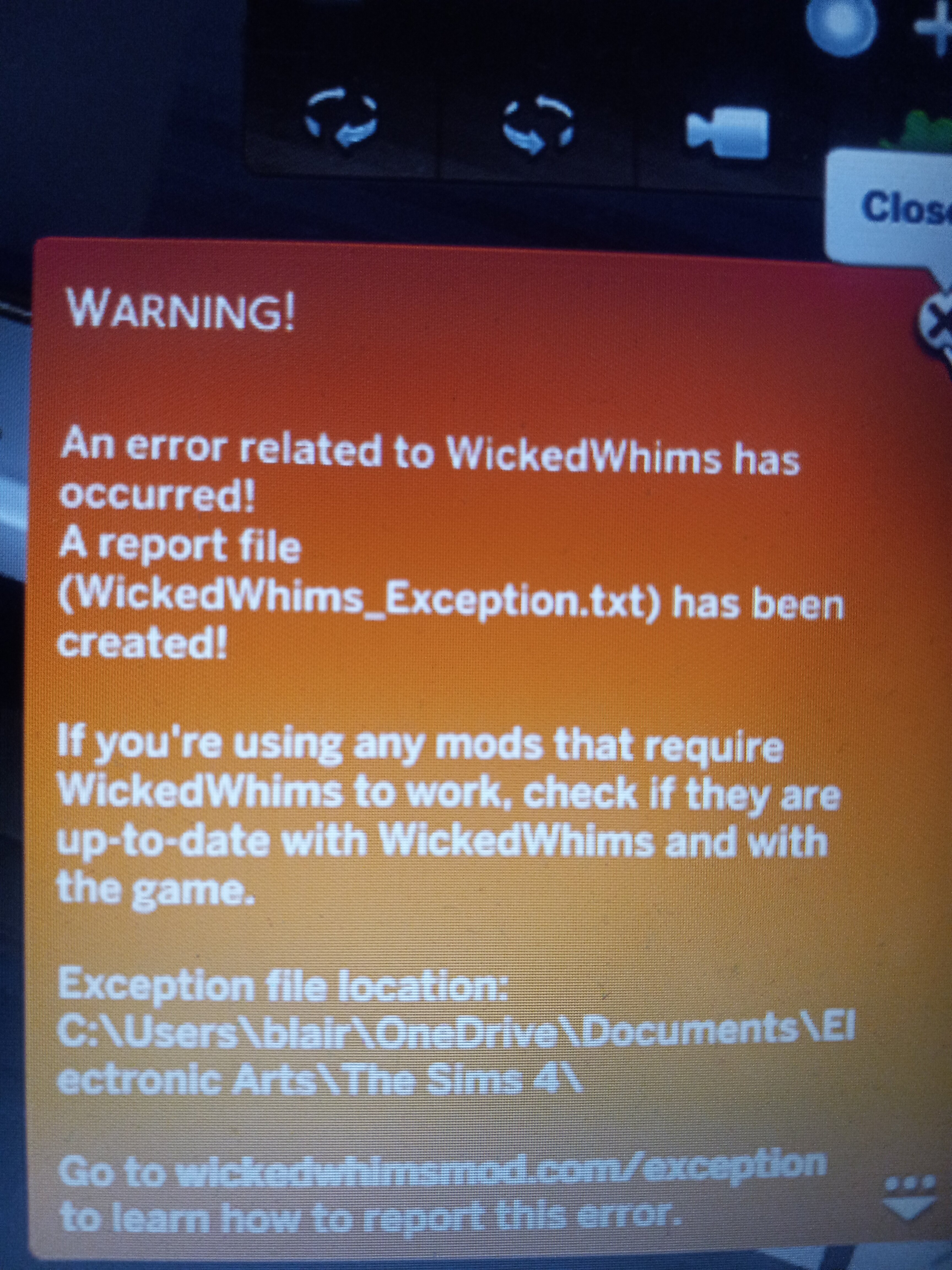 Sims disappear during sex??? Error message pops up. Pls help - WickedWhims  - LoversLab